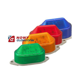 Sygnalizator bł. LED 24V DC czer IP44 czerwony błyskowy owalny