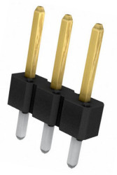 Złącze szpilkowe 3-pinowe Bergstik raster: 2.54 mm Prosty 1-rzędowe Amphenol Communications Solutions Otwór przelotowy