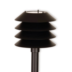 Oprawa ogrodowa do montażu na słupie fi50 obudowa i pierścienie z aluminium E27 czarna AT101ALM