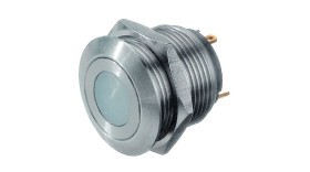 Przycisk Chwilowy (NO) SPST średnica wycięcia 19.2mm, montaż panelowy APEM