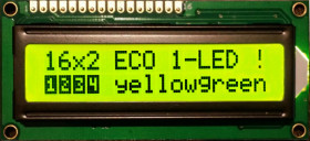 LCD-PC-1602A-YHY-Y/G-1L E6 3V