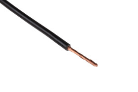 Przewód montażowy 1,5mm² Czarny RS PRO PVC 15 AWG 750 V dł. 100m 30/0,25 mm +70°C BS 6004, BS EN 50525-2-31, zgodność z