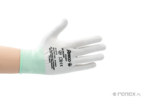Rękawiczki ESD bez warstwy antyposlizgowej, białe rozmiar M