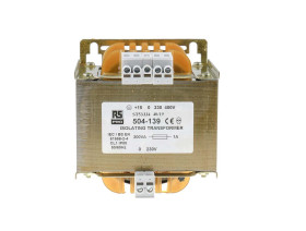 Transformator do zabudowy Napięcie wtórne 230V ac 200VA Napięcie pierwotne 230V ac 1-wyjściowy 90% RS PRO