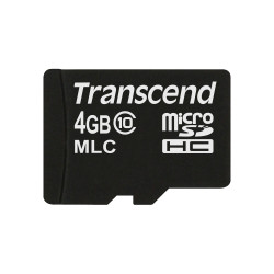 Karta Micro SD MicroSD, 4 GB MLC, Transcend USDC10M -25 → +85°C