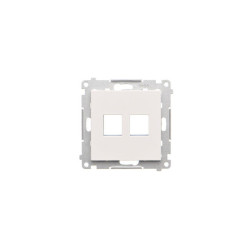 Pokrywa gniazd teleinformatycznych na Keystone płaska podwójna TKP2.01/11 biały mat Simon55 Kontakt-Simon