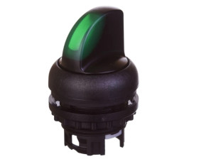Napęd przełącznika 2 połóżeniowy zielony z podświetleniem bez samopowrotu M22S-WRLK-G 216828