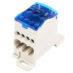 Blok rozdzielczy modułowy SPLIT 80A Listwa łączeniowa 1x7 na szynę DIN TH35 (1x 16mm2 + 4x 6mm2 + 2x 16mm2) PAWBOL