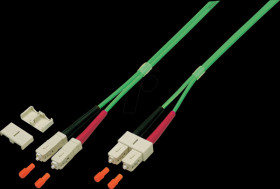 O0318.20OM5 Duplex jumper SC-SC 50/125µ, OM5, lime green, 20m