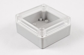 PC enclosure, (L x W x H) 85 x 80 x 40 mm, light gray (RAL 7035), IP65, RP1050C