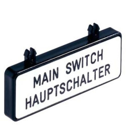 Tabliczka opisowa do rozłączników 3LD2 inskrypcja MAIN SWITCH / HAUPTSCHALTER 47x17mm 3LD9286-1A