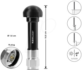 60763 Antenna, GNSS, N connector, 20 dB, active