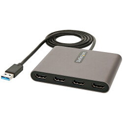 StarTech.com USB32HD4 USB 3.0 to Quad HDMI Adapter, USB to 4x HDMI Monitor Conv