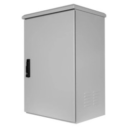 Szafa wisząca RACK 19 12U 430mm zewnętrzna hermetyczna drzwi pełne z zamkiem szara IP55 NEKU