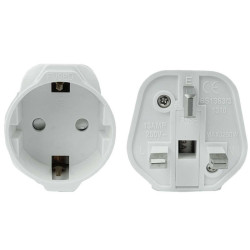 Adapter gniazdka przejściówka EU-UK Polska Anglia Dubaj z bezpiecznikiem