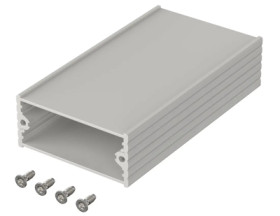 Aluminum enclosure kit, (L x W x H) 55.3 x 100 x 24.4 mm, natural, IP40, 97153100.HMT1