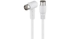 Kabel Przyłączeniowy Sat Kątowy, Szybkozłączka F, Podwójne Ekranowanie -...