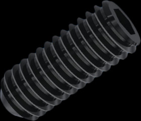 Threaded pin, internal hexagon, M4, 12 mm, steel, galvanized, DIN 916/ISO 4029, 001.10.450