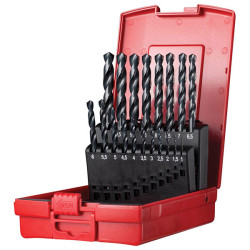 Dormer A190201 A190 No.201 Metric HSS Drill Set of 19 1.0-10.0 x 0.5mm