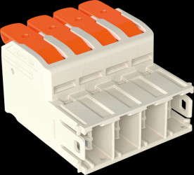 832-1204 1-wire male connector, 4-pole, up to 16 mm