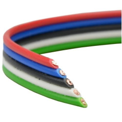 Przewód wstążkowy montażowy TLWY 5x0,35 150V kolorowy Technokabel /50m/