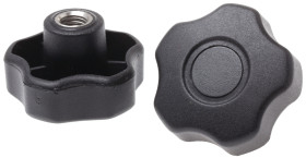 Pokrętło mocujące M10 długość gwintu: 15mm średnica pokrętła 50mm średnica gwintu: 10mm Z wieloma pokrętłami Otwór