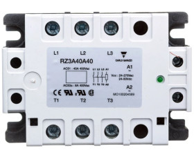 Przekaźnik półprzewodnikowy trójfazowe 24-440V AC 40A 24-275VAC/24-50VDC RZ3A40A40