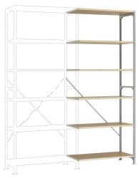 Manuflex RM3186 Moduł rozszerzający do regału 80 kg (S x W x G) 970 x 2500 x 300 mm stal cynkowany ocynkowany podłoga dr