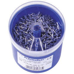 Klauke GR4708DO Set Ferrule 0.75mm² Blue 1000 Parts Partially Insulated