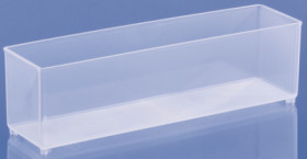 Compartment insert, without drawers, transparent, (W x D) 39 x 163 mm, EINSATZ 55 A9-3