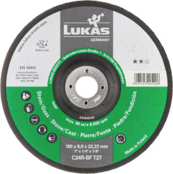 LUKAS-ERZETT AS000320V9802 T27 180x6,0x22,23 Tarcza szlifierska Średnica 180 mm 10 szt.