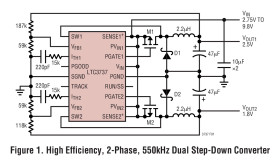 Dual 2-Phase, No RDC/DC Controller with Output Tracking