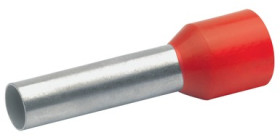 Insulated wire end ferrule, 10 mm², 28 mm/18 mm long, DIN 46228-4, red, 47618