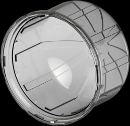 Dome top, Ø 80 mm, gray for LUMAWISE Endurance S series, 2328823-3