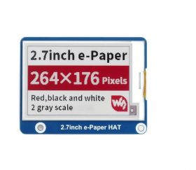Moduł HAT dla Raspberry Pi z wyświetlaczem E-Ink 2.7" 264x176 (trzy kolory)