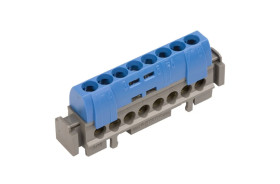 Listwa przyłączeniowa 8-otworów niebieska IP2xN-8 004842