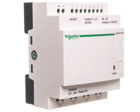 Moduł ZELIO LOGIC 8wejścia cyfrowe 4 wyjścia analogowe 24VDC RTC SR2E121BD