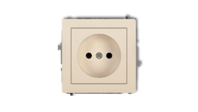 Deco Gniazdo Pojedyncze B/U Beżowy 1Dgp-1P