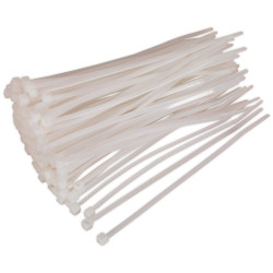 Sealey CT15036P100W Cable Ties 150 x 3.6mm White Pack Of 100