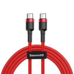 Kabel USB-C Wtyk-Wtyk 1m Baseus Red Power Delivery 3A 60W CATKLF-G09