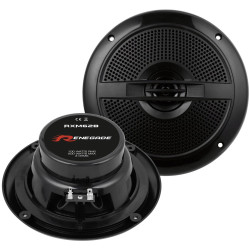 Renegade RXM62B Marine Speaker Pair 200W White Water-Resistant Durable Design