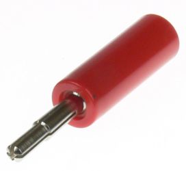RA-106 B RT wtyk krzyżowy do gniazd bananowych i UKF (FM) Ø4mm/Ø3,5mm, czerwony, WYPRZEDAŻ