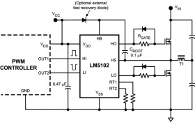 2-A, 100-V half bridge gate driver with 8-V UVLO and programmable delay
