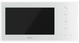 Wideomonitor głośnomówiący 7” kolorowy wyświetlacz szklany, płaski, biały front do systemu PRO