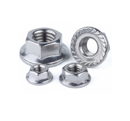 M3 Stainless Steel 304 Serrated Flange Nut - 10 pcs