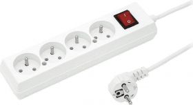 Przedłużacz 4 gniazda z uziemieniem i wyłącznikiem 1.5m