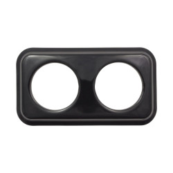 Ramka podwójna kwadratowa ceramiczna czarna Ceramic Loft