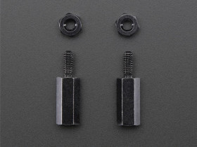 Adafruit Brass M2.5 Standoffs for Pi HATs - Black Plated - Pack of 2