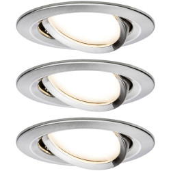 Paulmann 93447 Nova Flush Mount Light Set 3-Piece LED 18 W Brushed Iron