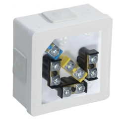 Puszka instalacyjna natynkowa typu KLIK z dławikami gumowymi 86x86x40mm hermetyczna IP55 biała ViPlast